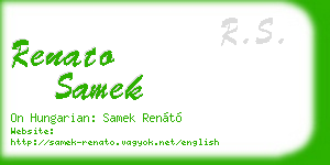 renato samek business card