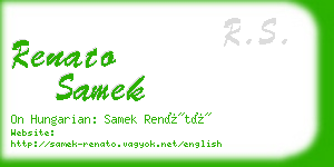 renato samek business card